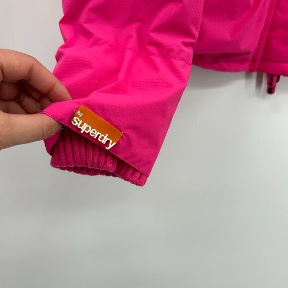 SUPERDRY Japan Hot Pink Black The Windcheater Mesh Lined Outdoor Jacket Medium - Picture 6 of 11